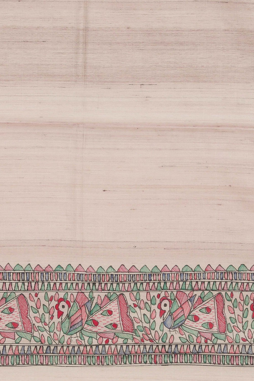 Image of Madhubani Hand-Painted Saree